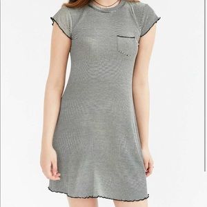 bdg cap-sleeve camper pocket ribbed dress